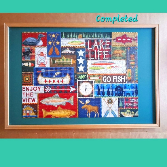 🧩 Jigsaw Puzzle 1000 pieces "Rustic Lodge" CEACO 🧩 - Picture 4 of 7